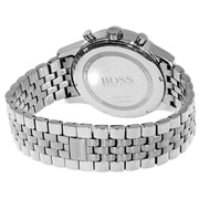 Hugo Boss Aeroliner Chronograph Black Dial Silver Steel Strap Watch For Men - 1512446