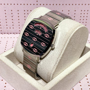Gucci Grip Quartz Silver Dial Silver Steel Strap Watch For Women - YA157438