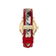 Burberry The City Champagne Dial Leather Strap Watch for Women - BU9139
