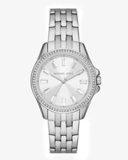 Michael Kors Pilot Quartz Silver Dial Silver Steel Strap Watch For Women - MK7379