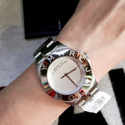Marc Jacobs Blade Chronograph Silver Dial Silver  Steel Strap Watch for Women - MBM3125