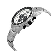 Maserati SFIDA Chronograph White Dial Silver Steel Strap Watch For Men - R8873640003