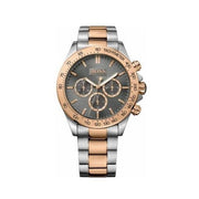 Hugo Boss Ikon Chronograph Grey Dial Two Tone Steel Strap Watch for Men - 1513339