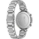 Hugo Boss Flawless Chronograph Silver Dial Silver Steel Strap Watch for Women - 1502530