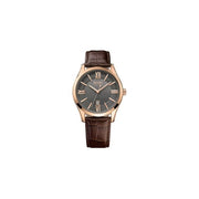 Hugo Boss Ambassador Grey Dial Brown Leather Strap Watch for Men - 1513387