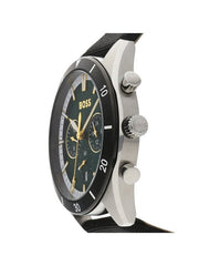 Hugo Boss Santiago Green Dial Black Nylon Strap Watch for Men - 1513936