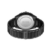 Hugo Boss Grandmaster Chronograph Black Dial Black Steel Strap Watch for Men  - 1513885
