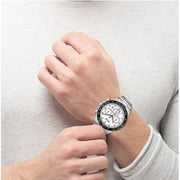 Hugo Boss Hero Chronograph White Dial Silver Steel Strap Watch for Men - 1513875