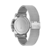 Hugo Boss Integrity Chronorgaph Grey Dial Silver Mesh Bracelet Watch for Men - 1513807