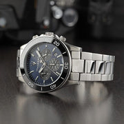 Maserati Competizione Chronograph Blue Dial Silver Steel Strap Watch For Men - R8873600009