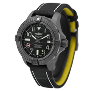 Breitling Avenger Automatic 45 Seawolf Night Mission Black Dial Black Nylon Strap Watch for Men - V17319101B1X1