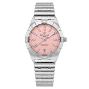 Breitling Chronomat 32 Diamonds Pink Dial Silver Steel Strap Watch for Women - A77310101K1A1