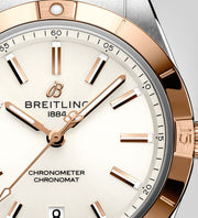 Breitling Chronomat Automatic 36 White Dial Two Tone Steel Strap Watch for Women - U10380101A1U1