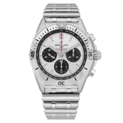 Breitling Chronomat B01 42mm Silver Dial Silver Steel Strap Watch for Men - AB0134101G1A1