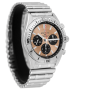 Breitling Chronomat B01 42 Brown Dial Silver Steel Strap Watch for Men - AB0134101K1A1