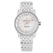 Breitling Navitimer Automatic 35 White Dial Silver Steel Strap Watch for Men - A17395F41G1A1