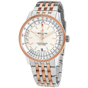 Breitling Navitimer Automatic 41 White Dial Two Tone Steel Strap Watch for Men - U17326211G1U1