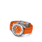 Breitling Superocean Automatic 36 Orange Dial Orange Rubber Strap Watch for Men - A17377211O1S1