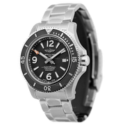 Breitling Superocean Automatic 44mm Black Dial Silver Steel Strap Watch for Men - A17367D71B1A1