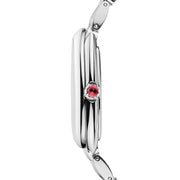 Bvlgari Serpenti Seduttori Diamonds Black Dial Silver Steel Strap Watch for Women - SERPENTI103449