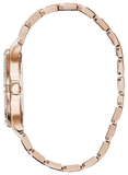 Bulova Crystal Collection Silver Dial Rose Gold Steel Strap Watch for Women - 98L229