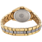 Bulova Crystal Collection Silver Crystal Dial Gold Steel Strap Watch for Women - 98L228