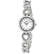Bulova Crystals White Dial Silver Steel Strap Watch for Women - 96X114