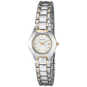 Bulova Classic White Dial Two Tone Steel Strap Watch for Women - 98T84