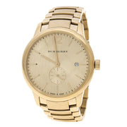 Burberry The Classic Gold Dial Gold Steel Strap Watch for Men - BU10006