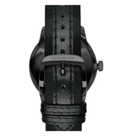 Burberry The Classic Round Horseferry Black Dial Black Leather Strap Watch for Men - BU10010