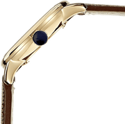 Burberry The Classic Gold Dial Brown Leather Strap Watch for Women - BU10114