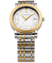 Burberry Heritage White Dial Two Tone Stainless Steel Strap Watch for Men - BU1358