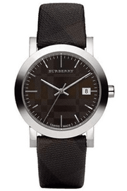 Burberry Smoked Brown Dial Brown Leather Strap Watch for Women - BU1775