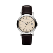 Burberry Heritage Beige Dial Brown Leather Strap Watch for Men - BU1777