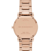 Burberry The City Rose Gold Dial Rose Gold Steel Strap Watch for Women - BU9034