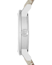 Burberry The City White Dial Beige Leather Strap Watch for Women - BU9132