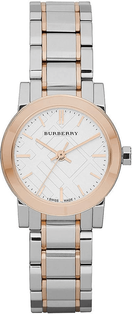 Burberry The City Silver Dial Two Tone Steel Strap Watch for Women Burberry The City Silver Dial Two Tone Steel Strap Watch for Women