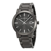 Burberry The City Grey Dial Gunmetal Steel Strap Watch for Men - BU9007