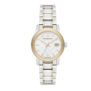 Burberry The City Silver Dial Two Tone Steel Strap Watch for Women - BU9217