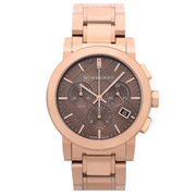 Burberry The City Grey Dial Rose Gold Steel Strap Unisex Watch - BU9754