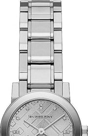 Burberry The City Silver Diamonds Dial Silver Steel Strap Watch for Women - BU9230