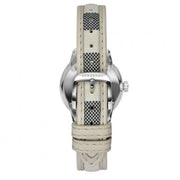Burberry Classic Stone Silver Dial Horseberry Black Leather Strap Watch for Women - BU10103