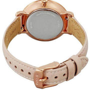 Fossil Jacqueline White Dial Pink Leather Strap Watch for Women - ES3988
