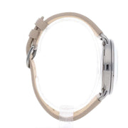 Emporio Armani Aviator Chronograph Grey Dial Beige Leather Strap Watch For Men - AR11107