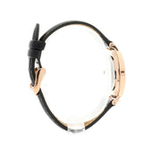 Daniel Wellington Petite Sheffield White Dial Black Leather Strap Watch For Women - DW00100174