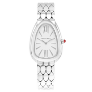 Bvlgari Serpenti Seduttori Quartz White Dial Silver Steel Strap Watch for Women - SERPENTI103141