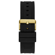 Guess Empire Chronograph Quartz Black Dial Black Silicon Strap Watch For Men - GW0583G2