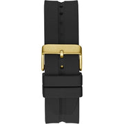 Guess Leo Multifunction Black Dial Black Silicone Strap Watch For Men - GW0637G2