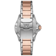 Emporio Armani Sea Explorer GMT White Dial Two Tone Steel Strap Watch For Men - AR11591