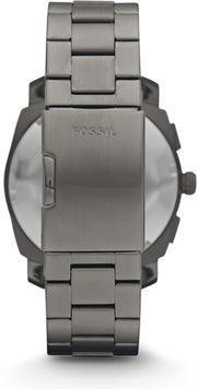 Fossil Machine Chronograph Black Dial Grey Steel Strap Watch for Men - FS4662